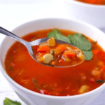 Veg Pesto Rice and Bean Soup