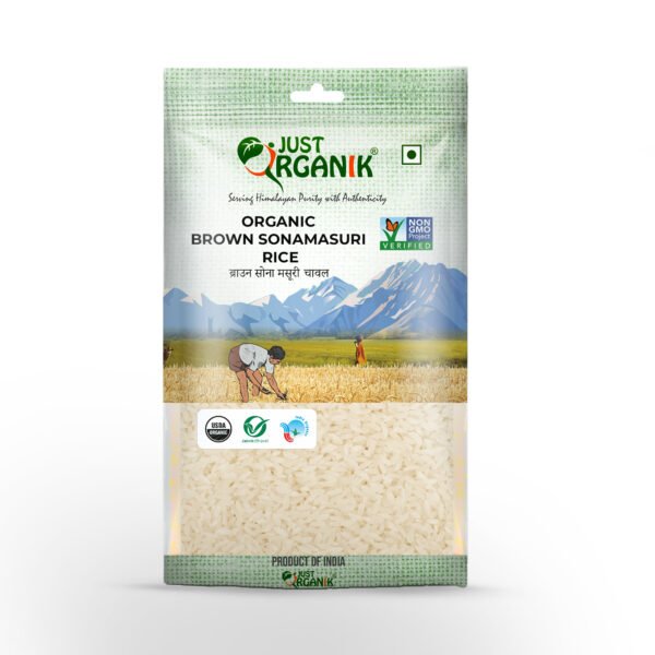 Organic Brown Sonamasuri Rice (1 Kg)